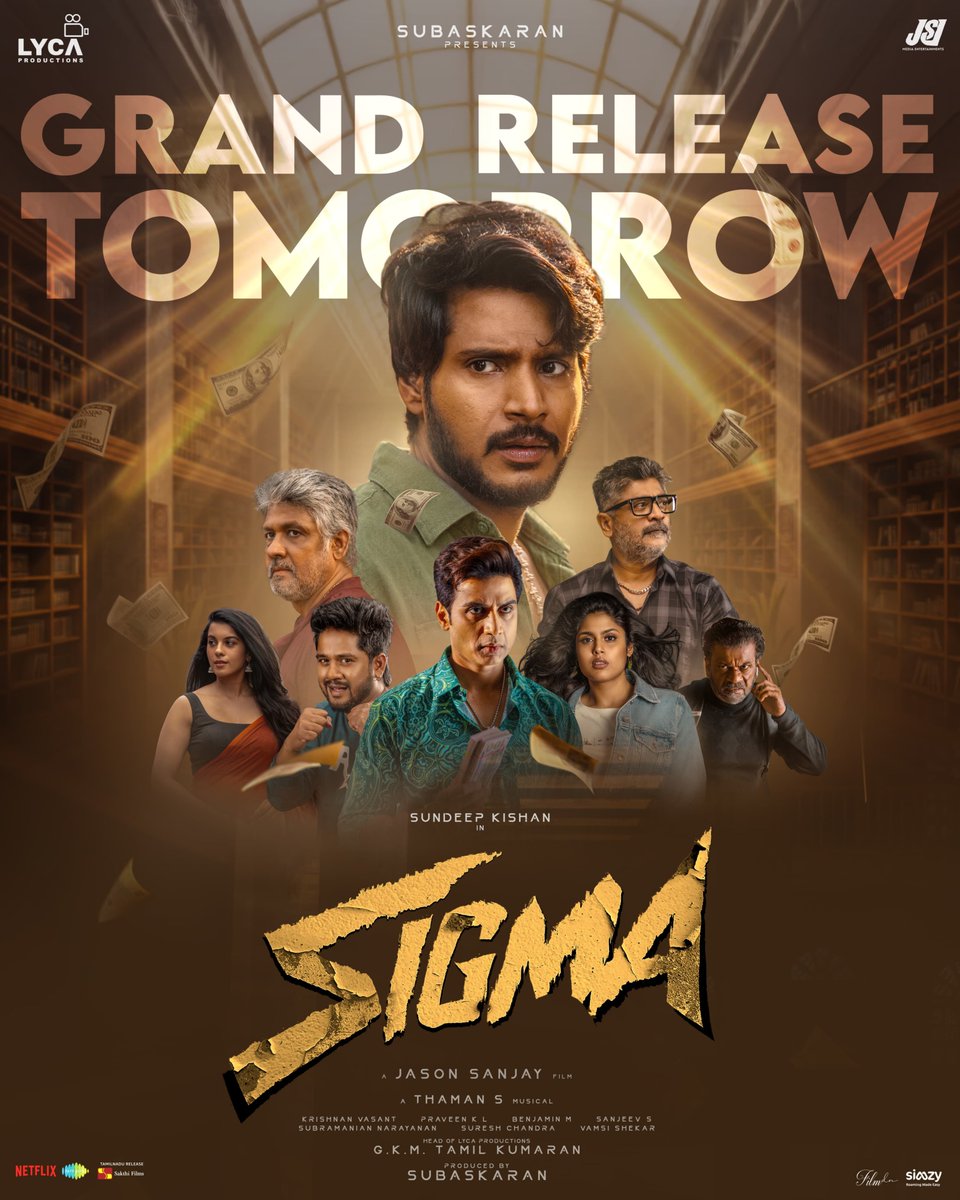 FilmNews24x7's tweet photo. A lone wolf plays strictly on his own terms. ๐ฅ #Sigma is all set to ignite the screens tomorrow. ๐คฉ
#SigmaFromTomorrow
@official_jsj @LycaProductions #Subaskaran @gkmtamilkumaran @sundeepkishan @MusicThaman @fariaabdullah2 @CatherineTresa1 #RajuSundaram #SampathRaj https://t.co/VKpIqanlih