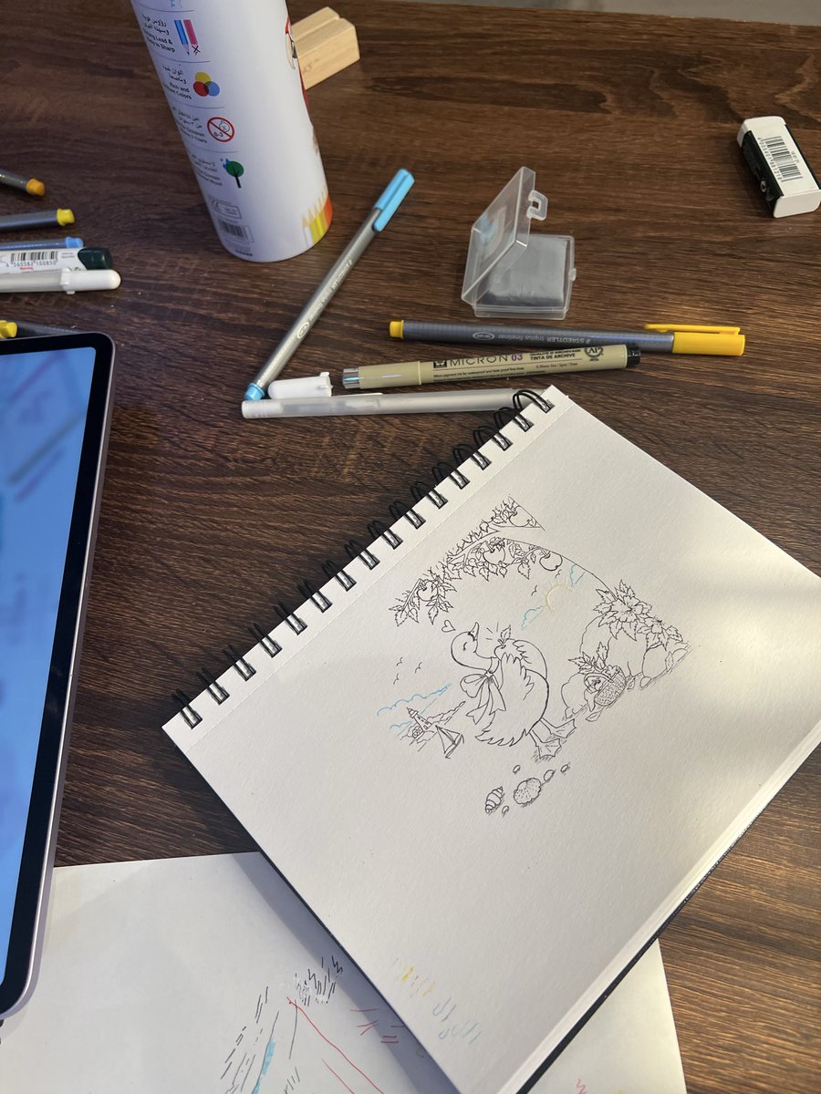 Rawano77's tweet photo. Rosie sketch in progress🦢✒️
#inktober2026 https://t.co/B192KLeszq