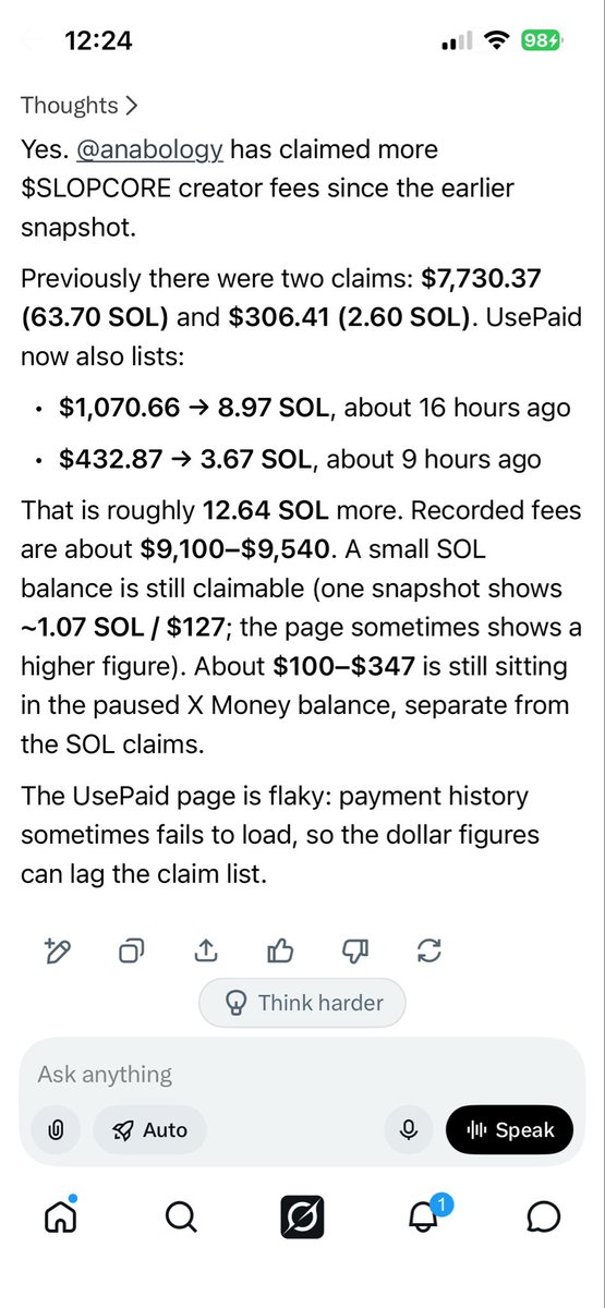MUSHU214356's tweet photo. @anabology is continue to collect the creator fees. Which is a very positive thing.

More fees —> More AI credits —> More Slopcore!

solana:EkFRff9a2jKztJHML1LG9FRmEkPJDR6XAYp3uCPdpump https://t.co/HcWFLFKfID