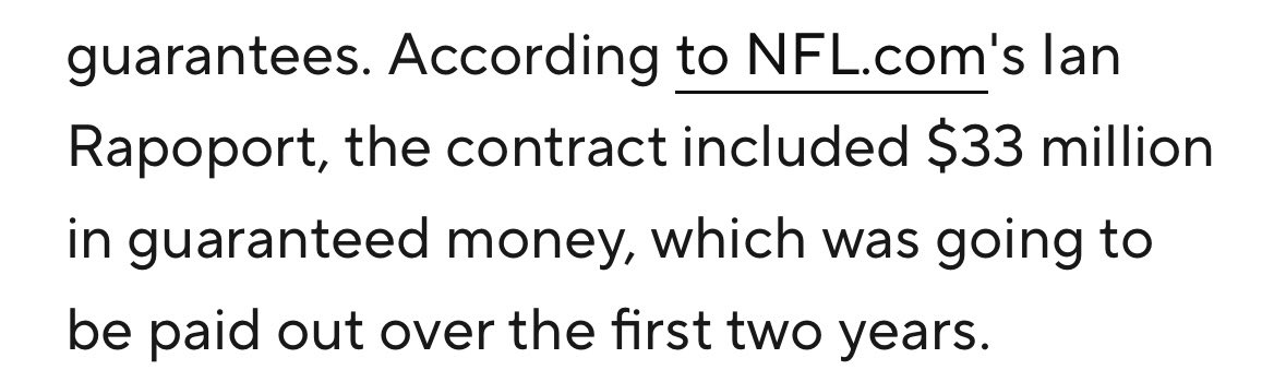 TheFFBNut's tweet photo. @BigDonBabyyy @DaRealKambro @IcyDiggs Steelers offered more guaranteed money than the Jets. https://t.co/obBUJTFsxG