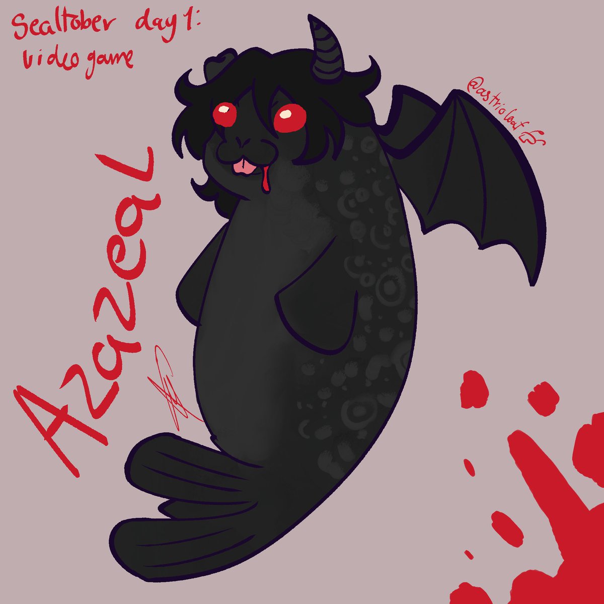 astrioloaf's tweet photo. Here we go again, #sealtober day 1 fav video game 
My azazeal
#seal #tboi https://t.co/X07sUPpHUP