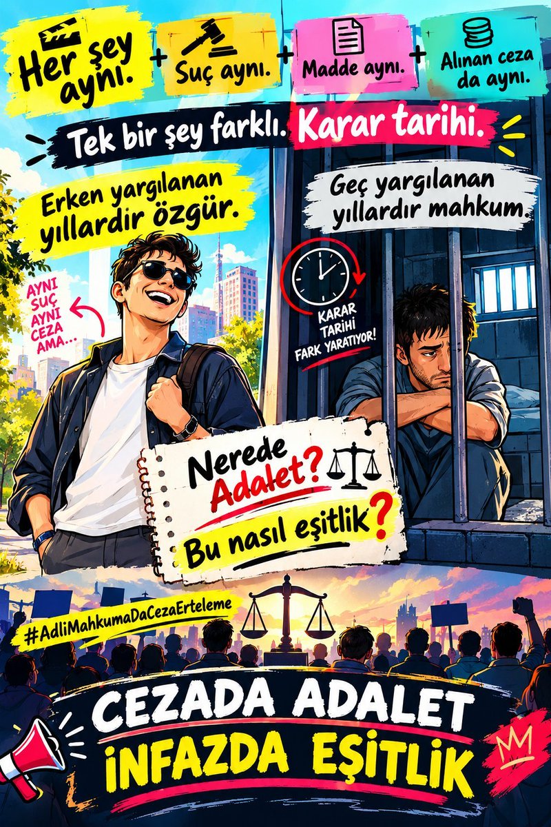 mira9941's tweet photo. @AbdullahAdabas #DisiplinAffı #AdliMahkumaDaCezaErteleme
Bir hükümlü yıllarca kurallara uyduğu hâlde geçmiş disiplin cezaları değerlendirmede önüne geçiyorsa, iyi hâlin teşvik edici işlevi nerede? https://t.co/uXGwRrI7EQ