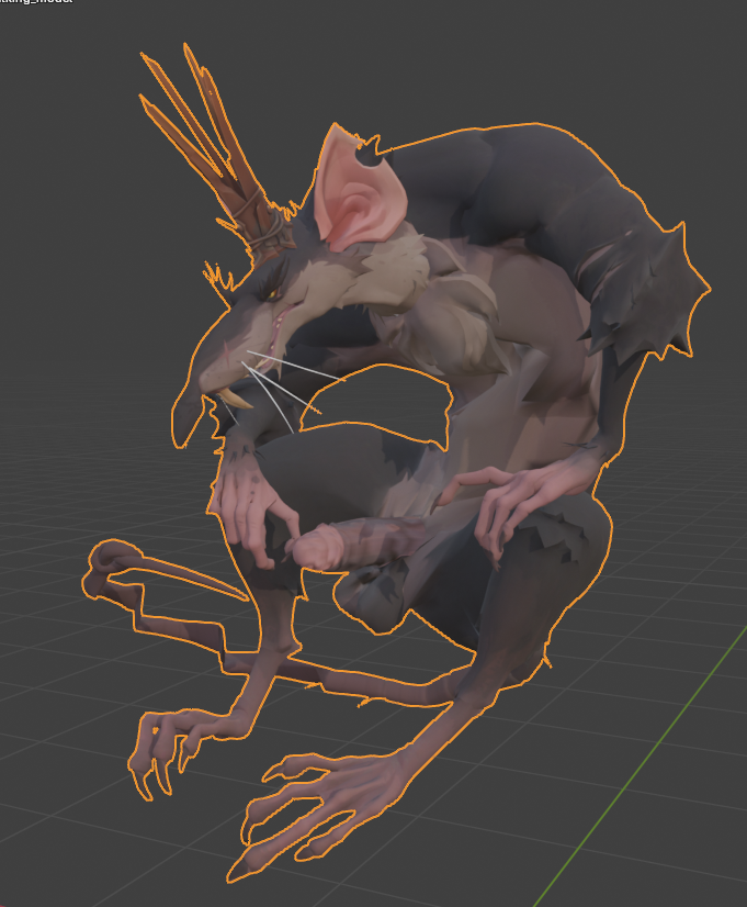 GinSiren's tweet photo. Rat King nude mod WIP https://t.co/R4Hs2yEMML