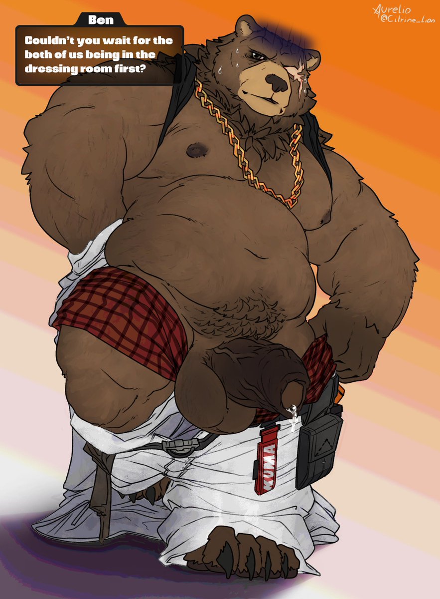 Citrine_Lion's tweet photo. He just plays out like he is not enjoying all the attention, Late fat bear week art featuring beg bigger ! https://t.co/fo9gsm6Ta7