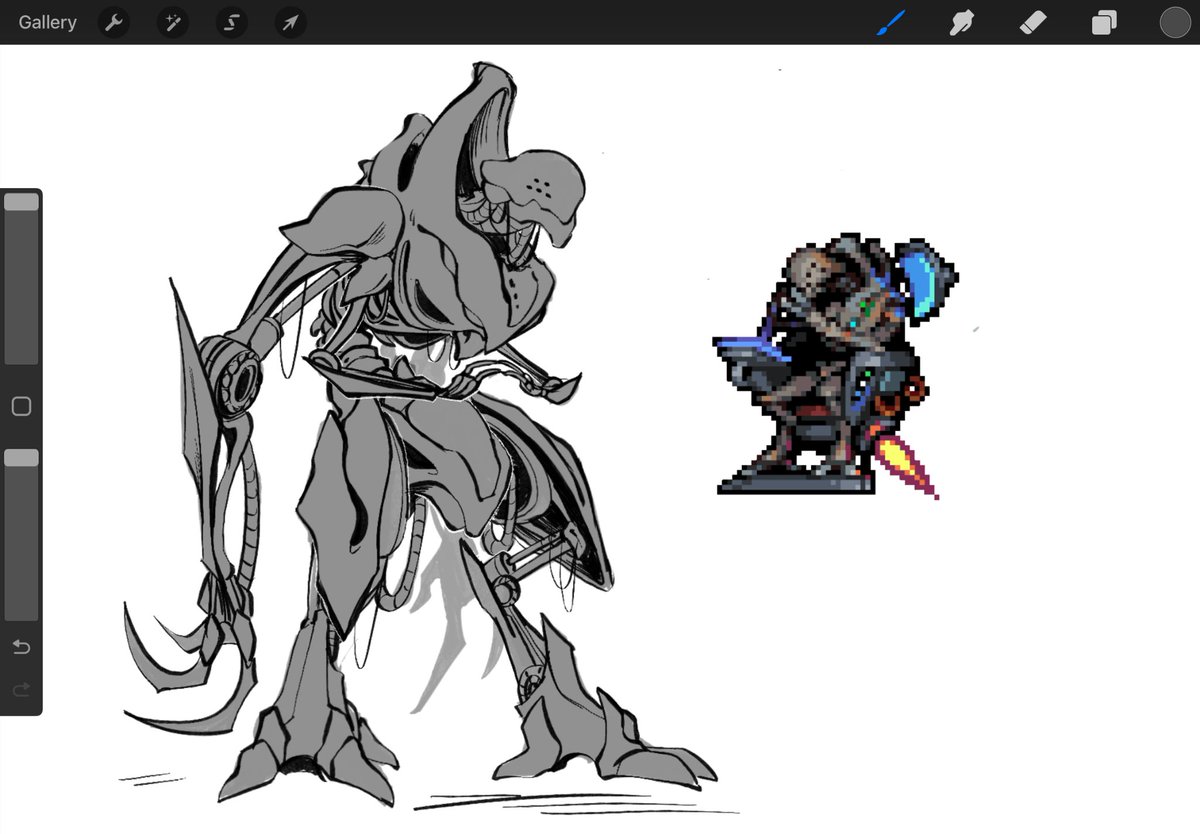 CXlexes's tweet photo. random draedon intermission 

old take on his design. rest in peace calamity 
#terraria #calamity https://t.co/3wm78NSjaD