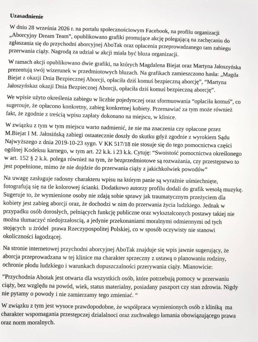 KoronaRadom's tweet photo. Dziś zwołaliśmy konferencje prasową na której poinformowaliśmy o złożeniu zawiadomienia o możliwości popełnienia przestępstwa przez wicemarszałek M Biejat i radną M Jałoszyńską.
Panie wprost przyznają, że opłaciły komuś aborcję co łamie art. 152 par. 2 k.k. https://t.co/MvbxoYmInV