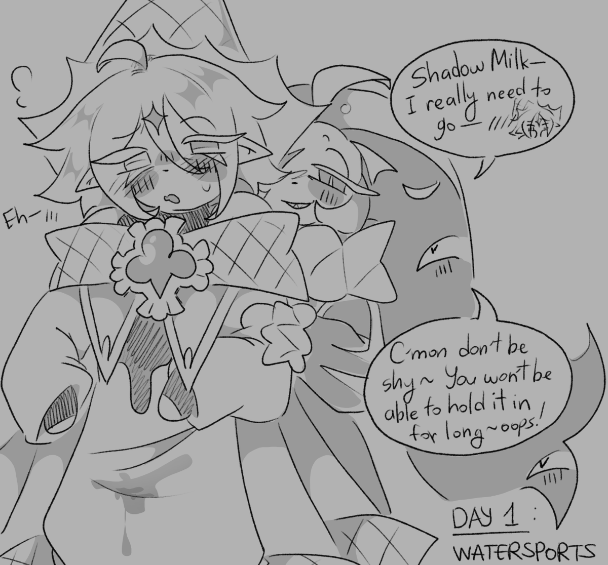 x_mmel_x's tweet photo. Day 1 of kinktober let's gooo starting off strong with Vani pissing himself 😁😁 https://t.co/piVTb8goaE