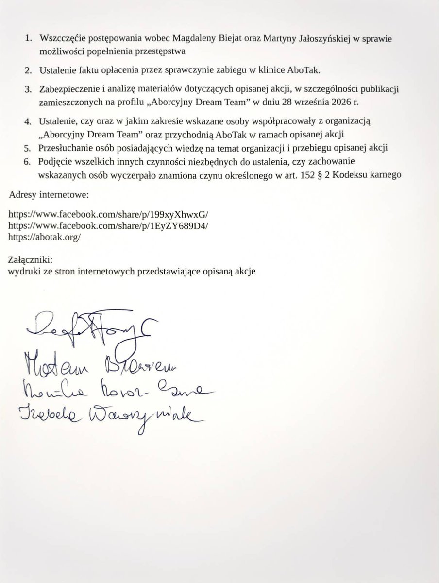 KoronaRadom's tweet photo. Dziś zwołaliśmy konferencje prasową na której poinformowaliśmy o złożeniu zawiadomienia o możliwości popełnienia przestępstwa przez wicemarszałek M Biejat i radną M Jałoszyńską.
Panie wprost przyznają, że opłaciły komuś aborcję co łamie art. 152 par. 2 k.k. https://t.co/MvbxoYmInV