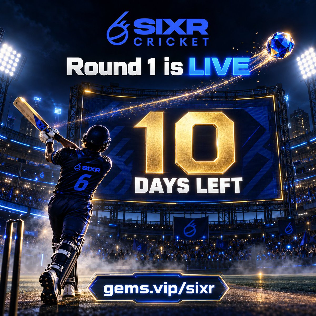 SIXR_cricket's tweet photo. 10 days left in Round 1.
SIXR GEMS sale is still open, and the Round 1 bonus is still on the table:

10% extra $SIXR for waitlist members
5% extra $SIXR for everyone else

Once Round 1 closes, these bonuses are gone. Don't miss your chance to get in early.
Join the sale: https://t.co/oZiD24K7AU