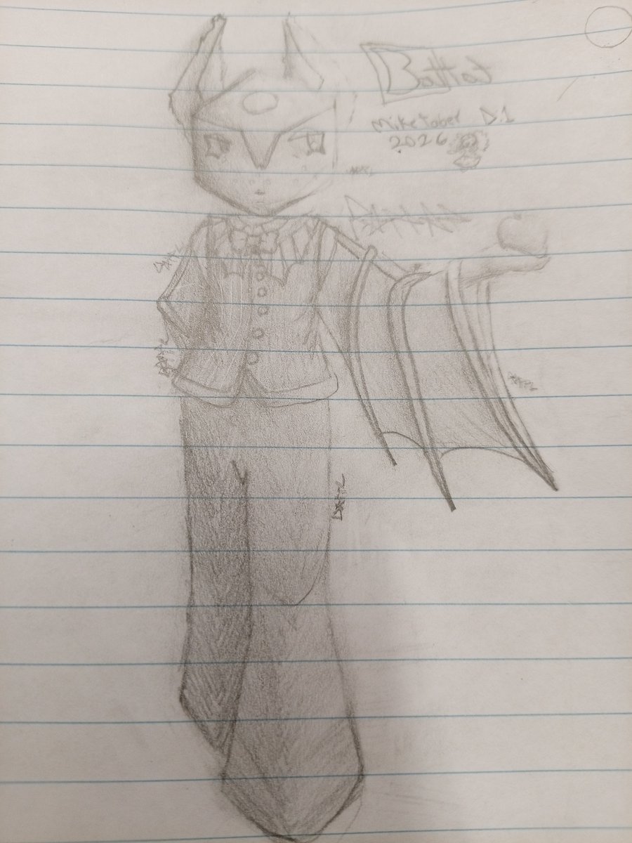 A_waddledee's tweet photo. Hi since I was dumb I drew BATtat yesterday thinking it was October but then it wasn't so here's two because yeah also I've never participated in one of these before so yeah
#miketober2026 #miketober https://t.co/eaN6P7gPYO