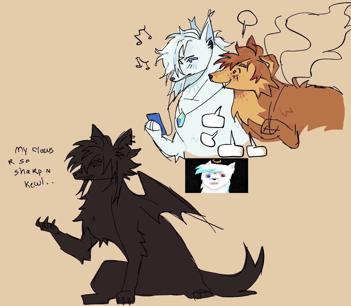 RICEMANIACAL's tweet photo. #wolfstory i dont know how to draw dogs i grew up on warrior cats https://t.co/v61aPBCVzU
