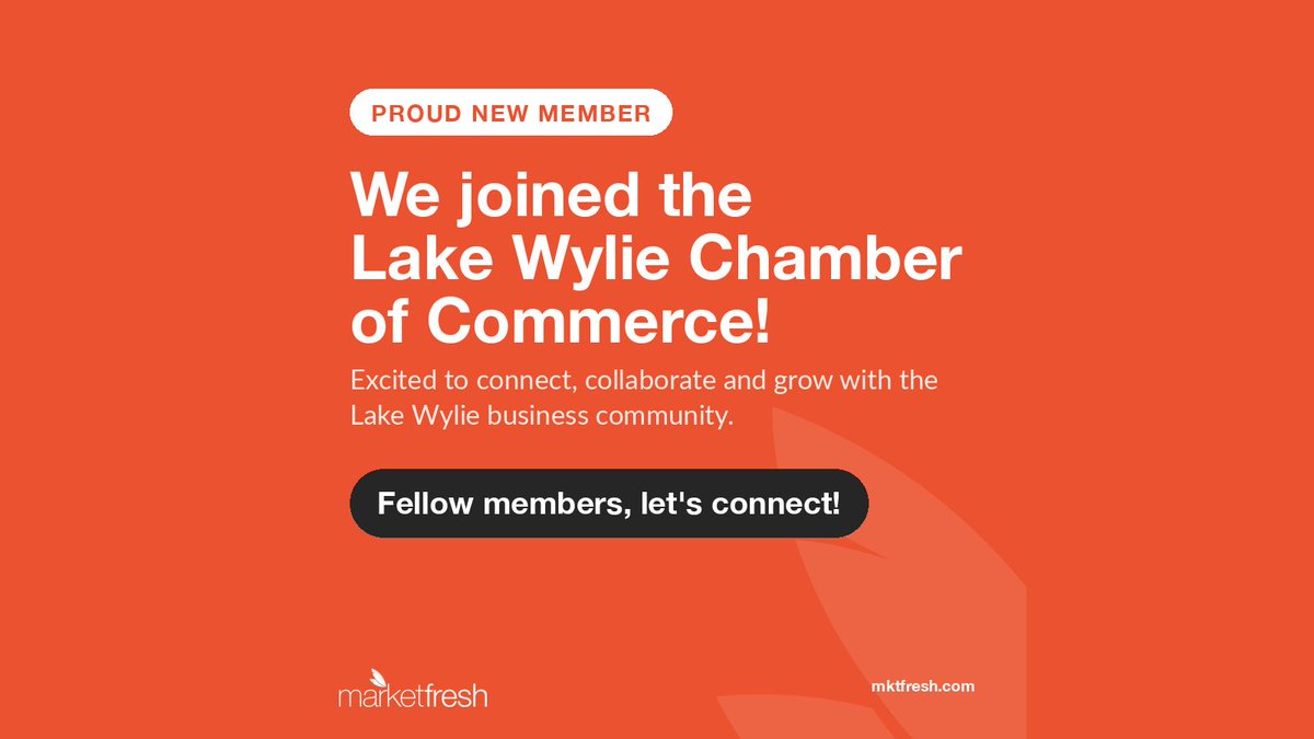mktfresh's tweet photo. Proud to share that MarketFresh Studios has joined the Lake Wylie Chamber of Commerce! 🎉

Looking forward to connecting with (and helping) more local businesses. 🌱

#LakeWylie #ShopLocal https://t.co/9MPWgiQ7rC