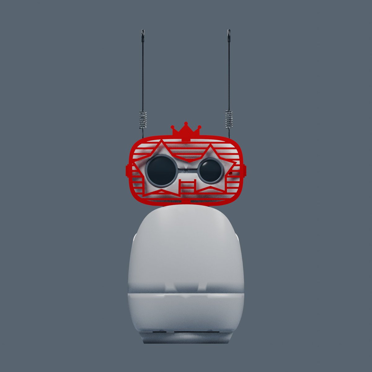 Having my dot use Blender on its own cloud machine to design faceplates to 3D print for my @pollenrobotics Reachy Mini