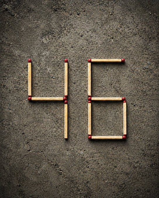 _Katie468's tweet photo. You can move only one match to get a larger number.

What's your answer? https://t.co/ygE8hb4M9M