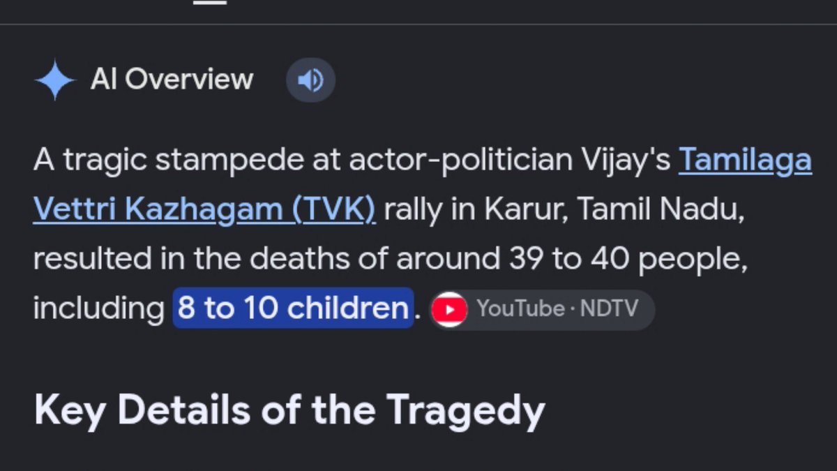 mugil_x's tweet photo. 7 இல்லையாம் கரூர்ல 8-10 குழந்தைங்களாம் 🤧💔 https://t.co/HeSOySkYJn