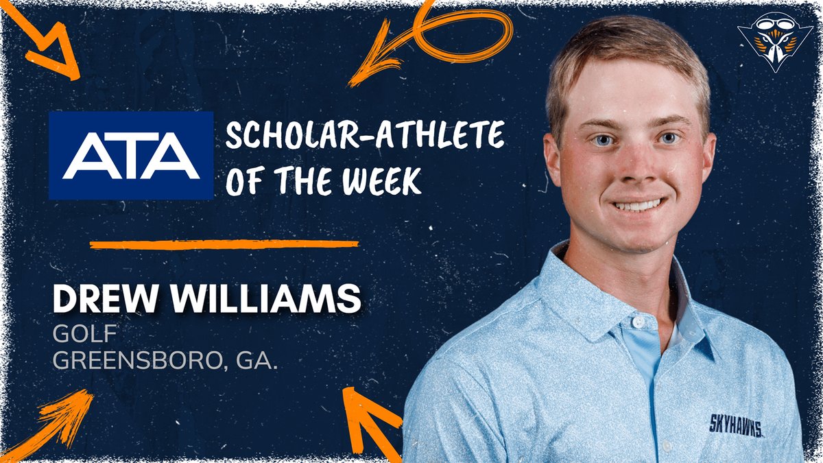 utmsports's tweet photo. Congratulations to the ATA Scholar-Athlete of the Week: Drew Williams from @SkyhawkGolf!

#MartinMade https://t.co/IDgYYuWh59