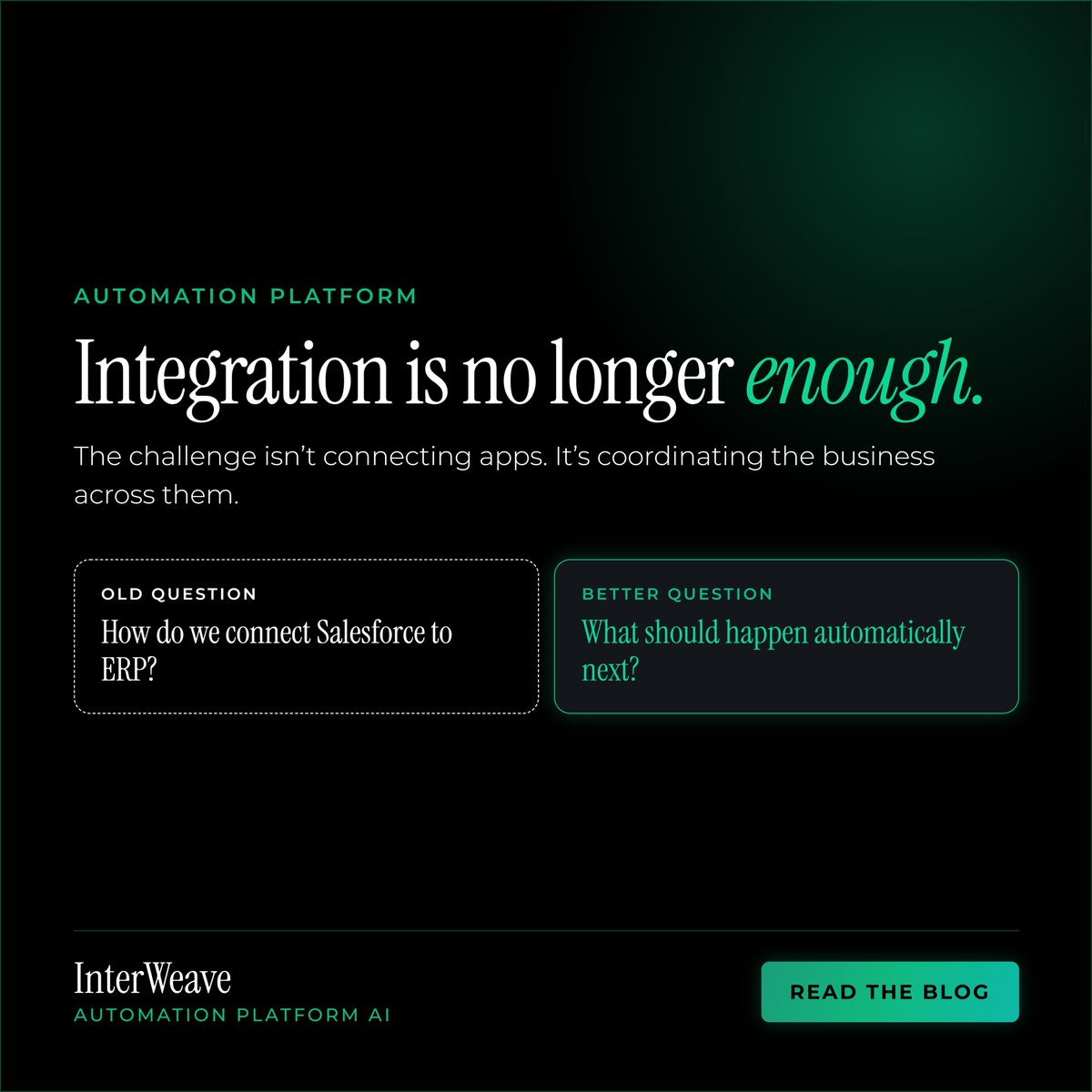InterWeave1's tweet photo. Automation platform
Integration is no longer enough.
The challenge isn’t connecting apps. It’s coordinating the business across them.
🌐 Explore: https://t.co/QRIoWkfkGl https://t.co/Jcx3ZMdNIV