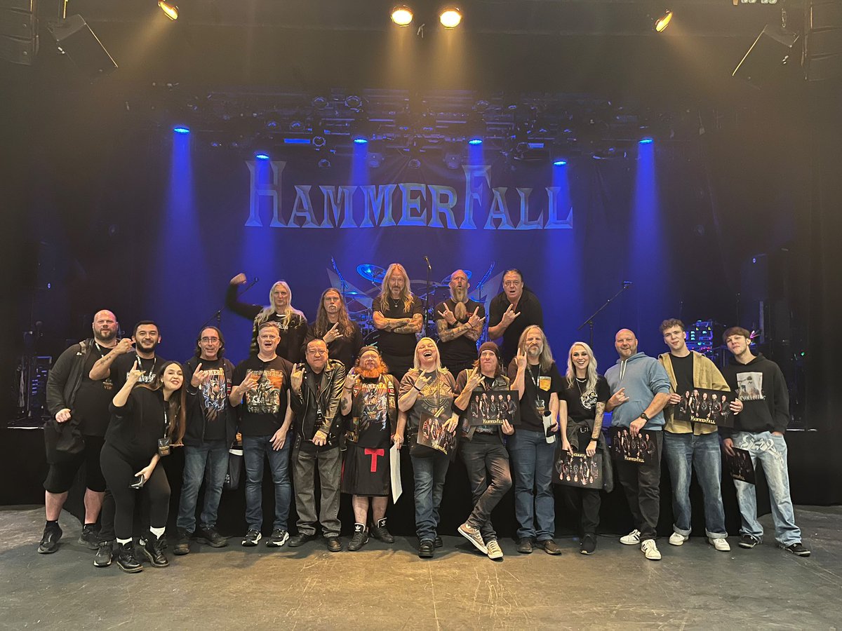 HammerFall's tweet photo. Templars, we’re having an absolute blast on this run! 🔨🔥
Thank you so much to everyone coming out to the shows and raising your hammers with us! You’re making this tour unforgettable! 🤘

#HammerFall https://t.co/v8u55mQNBt