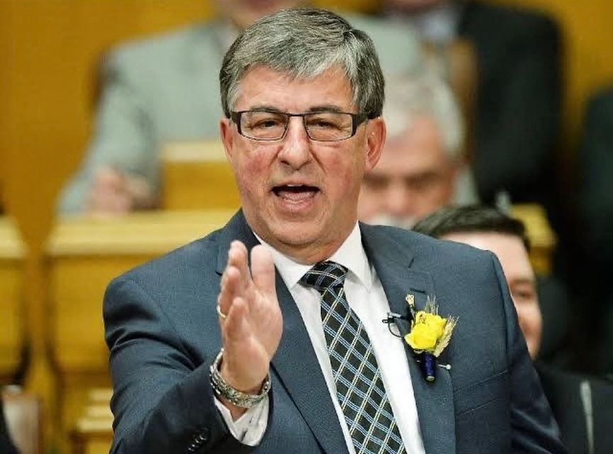 PremierScottMoe's tweet photo. On behalf of a grateful party, government and province, I want to offer my deepest condolences to the family and many, many friends of former MLA, opposition leader, minister and Deputy Premier Ken Krawetz, one of the founding members of the Saskatchewan Party.
 
This one hurts a lot.  In any room Ken was in, whether as a teacher, school board trustee, opposition or government caucus member, cabinet minister or at the kitchen table talking to a constituent, Ken was always the guy who brought the logic, integrity, compassion and common sense to arrive at the right decision.
 
Ken loved his community.  He loved his province.  He loved serving his province.  He loved his friends and he loved his family more than anything.  He even loved the Toronto Maple Leafs.  His big heart struggled at times, but it was only because he shared pieces of it with so many.
 
Flags at the Legislature will be lowered to half-mast in honour of Ken Krawetz.