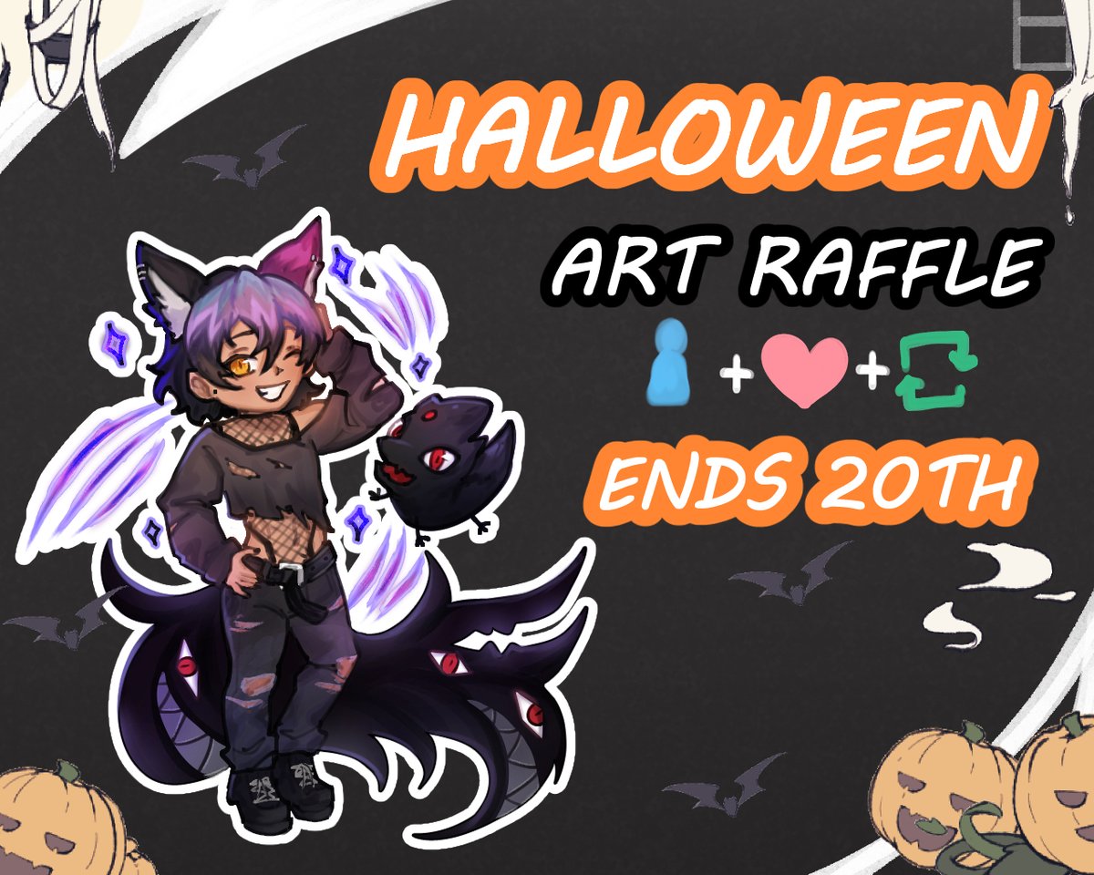 astrathastrath1's tweet photo. 🎃Halloween Art Raffle !!  🎃

2 Winners gets A Chibi full-body in one of the Themes 
  ( Pumpkins / Vampire / Witchcraft )

ENDS IN 20TH OCT 🎃

Goodluck!!🎃🎃

#raffle #giveaway #art #chibi #sketch #halloween https://t.co/d4YV6M4lNk