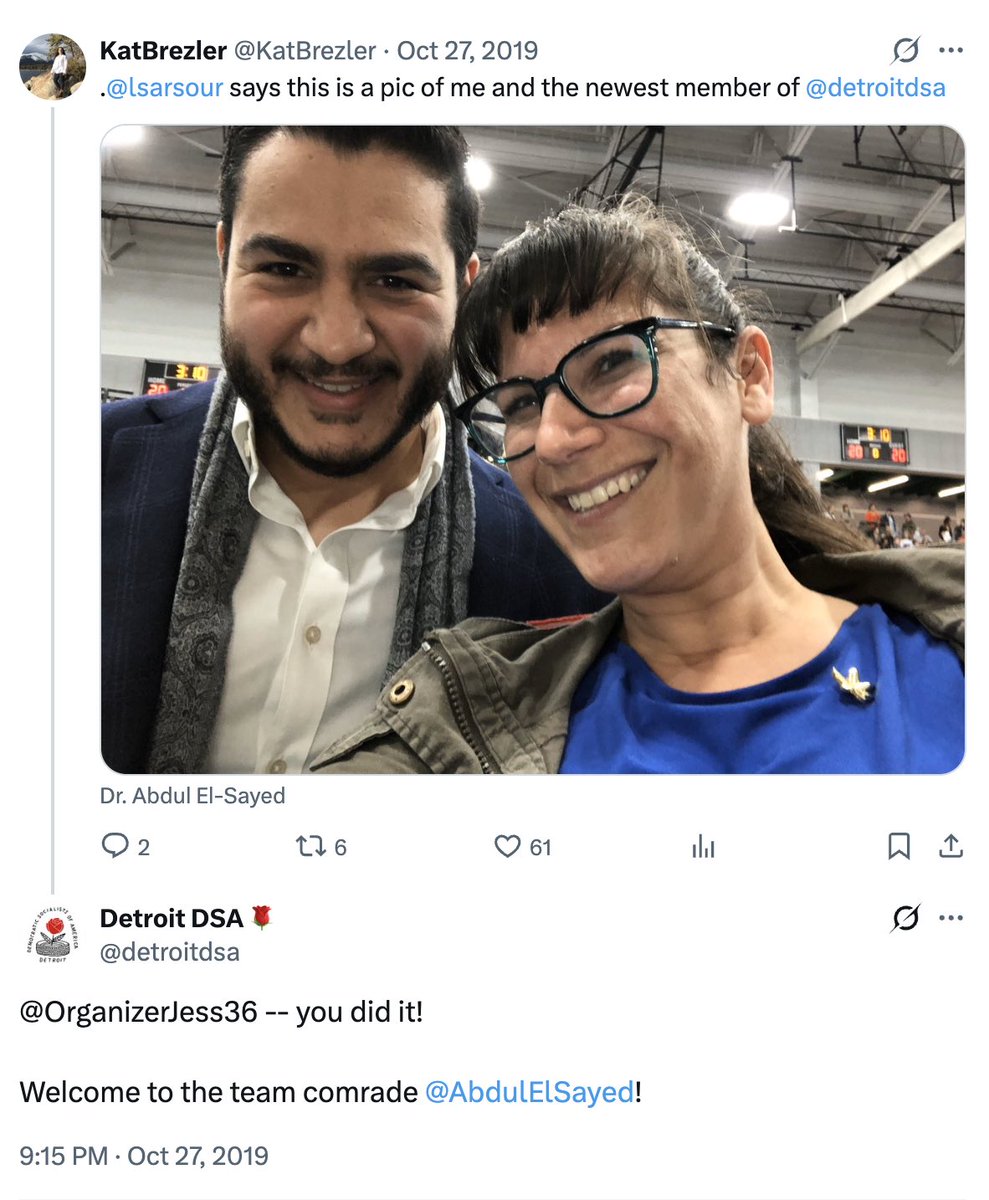 NRSC's tweet photo. “Welcome to the team comrade @AbdulElSayed!”

...not a socialist for sure https://t.co/o2ukRW5iW2
