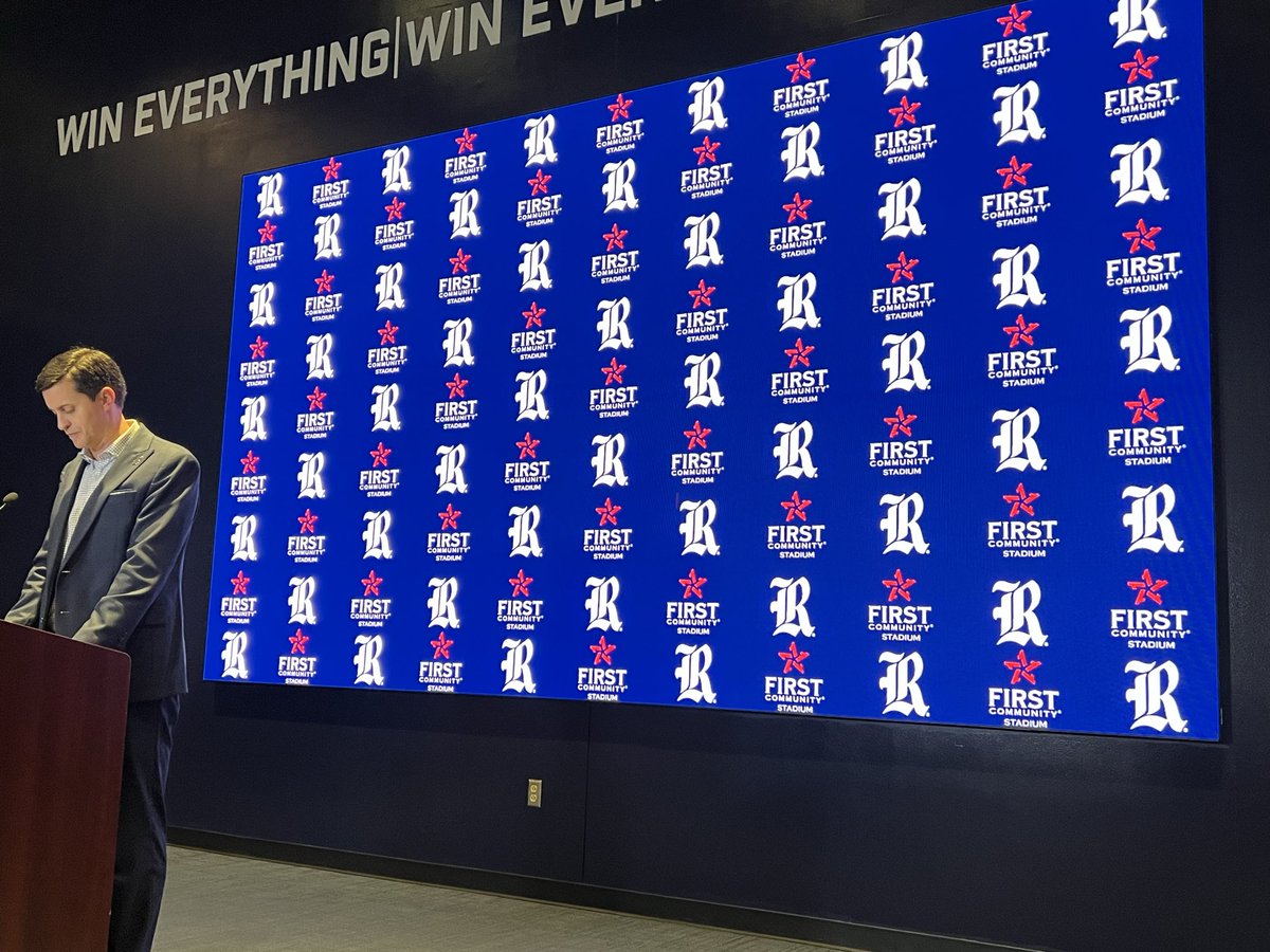 NateGriffFOX26's tweet photo. Naming Rights deal announced for the new @RiceFootball stadium. The new name; First Community Stadium. It’s a 20-year stadium naming rights deal. Begins 10/3 when Rice hosts UTSA. https://t.co/Ncs0yrKDIK