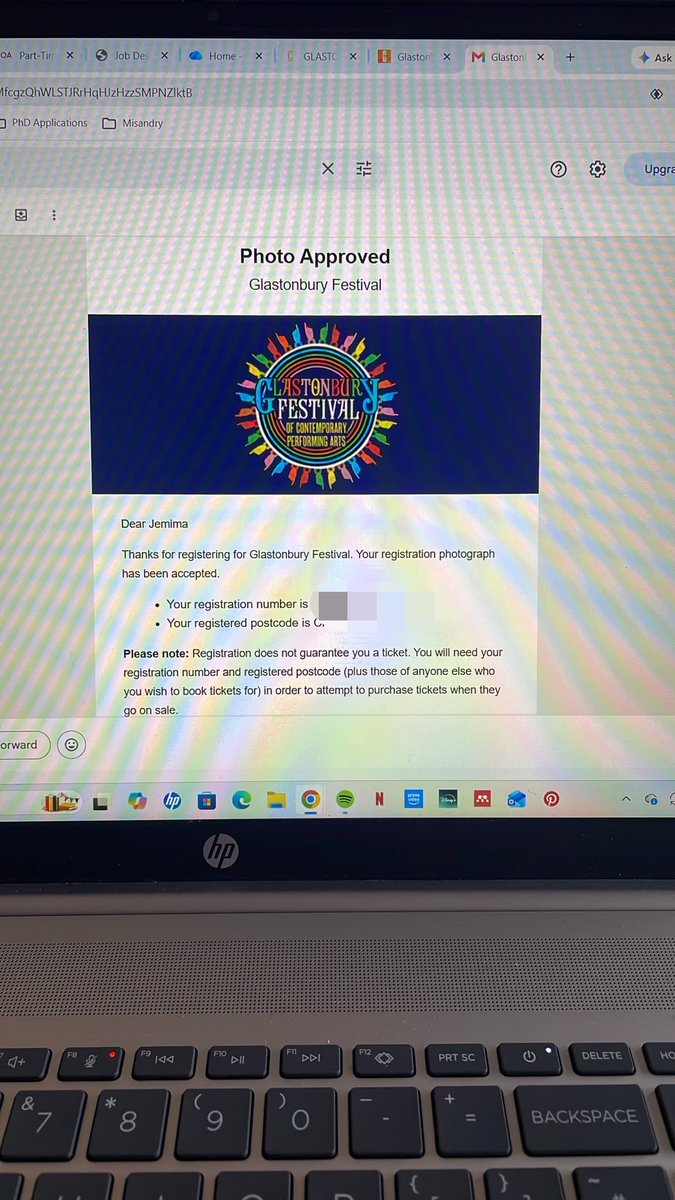 myrtleewatts's tweet photo. @glastonbury my friend’s registration id isn’t working despite her having received the confirmation email? pls help!!! https://t.co/UyNoxbpY8G