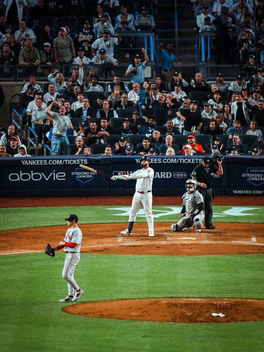 YankeesFocus's tweet photo. Luis Garcia Jr. (.761) and Ben Rice (.731) lead all hitters in 2026 postseason xwOBA so far. 

George Lombard Jr is 11th (.426). 

The Yankees had a .392 xwOBA as a team in their wildcard romp. https://t.co/vKsoEyTEvl