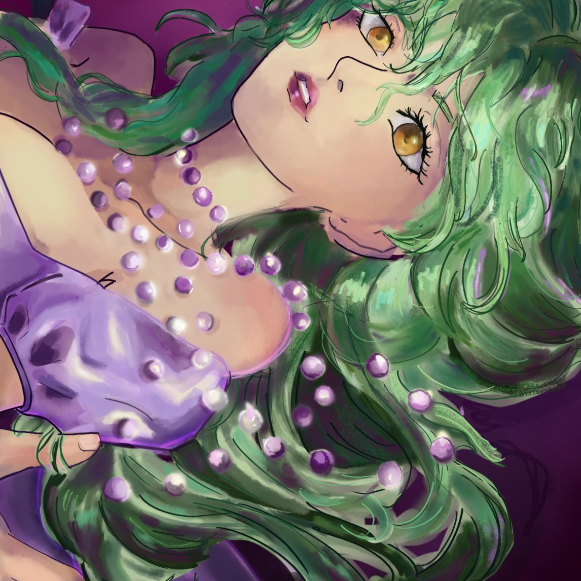 shmarkovsk95292's tweet photo. Pearl in the Velvet of Night 💜✨

A hidden gallery in Las Noches. A stolen moment. And a threat whispered with a razor-sharp gaze... 🔮

​"You saw too much..."

#GrimmNel #Bleach #BleachFanart #Grimmjow #Neliel
#visualstorytelling #arrancar #espada https://t.co/ouWroOw04v