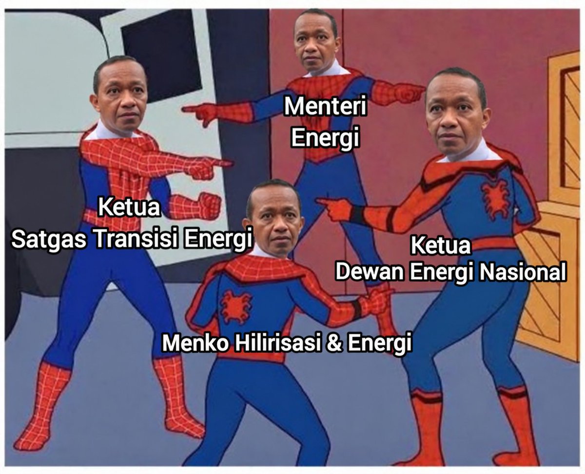 akunhewan's tweet photo. jangan lupa, bahlil juga menjabat ketua Satgas Transisi Energi &amp; ketua Dewan Energi Nasional.

jadi bahlil (menko) akan mengoordinasikan tugas bahlil (satgas) agar sesuai dengan kebijakan bahlil (menteri) di bawah pengawasan bahlil (dewan energi). https://t.co/3hqw8iCFRW
