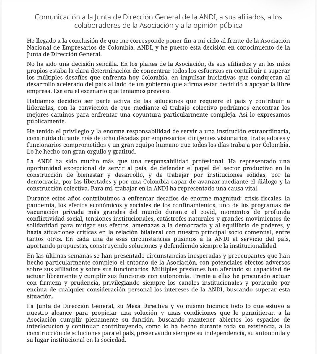 santiagoangelp's tweet photo. #DATO La renuncia de Bruce Mac Master a la ANDI. https://t.co/uuYrag59re