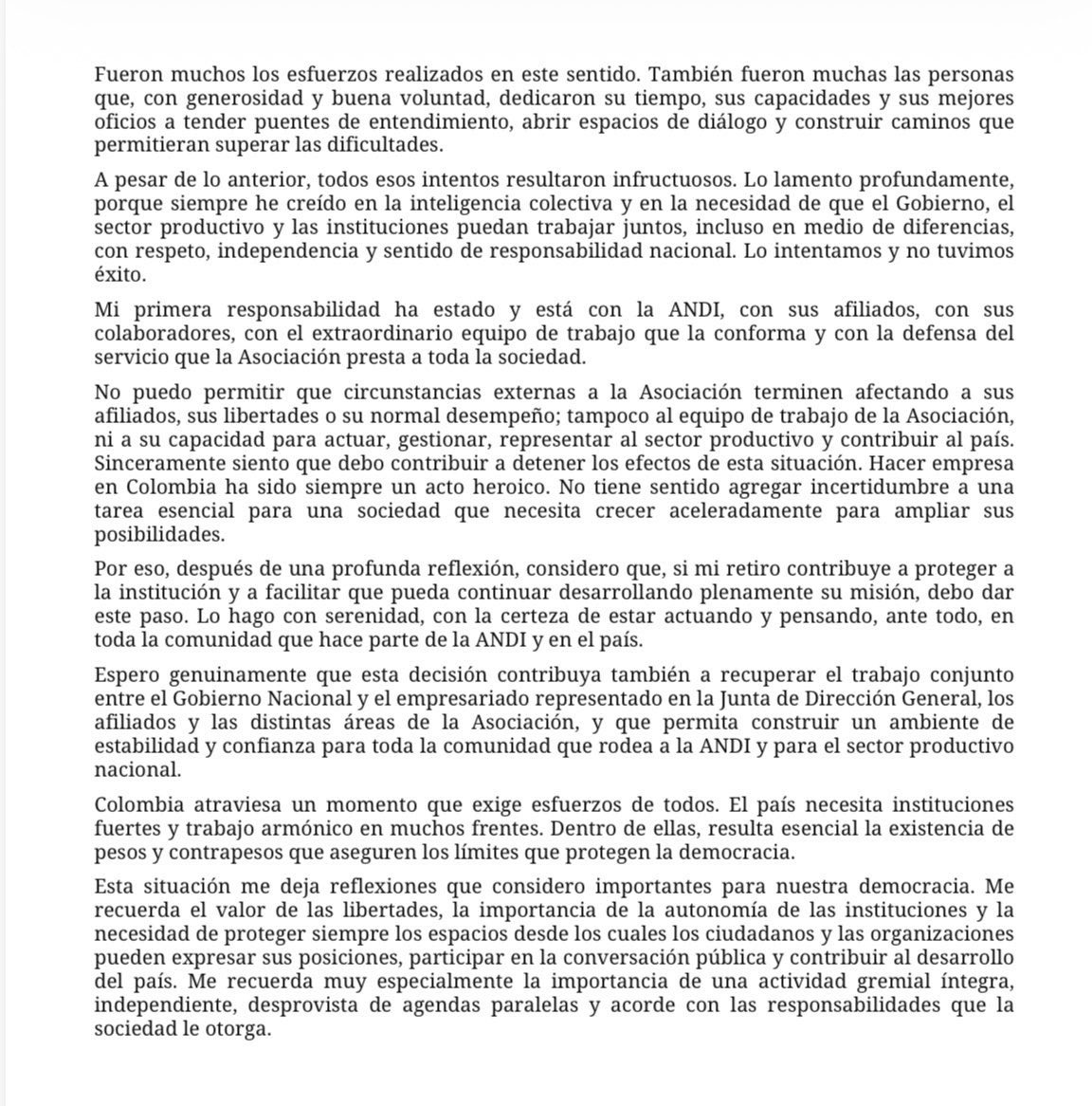 santiagoangelp's tweet photo. #DATO La renuncia de Bruce Mac Master a la ANDI. https://t.co/uuYrag59re