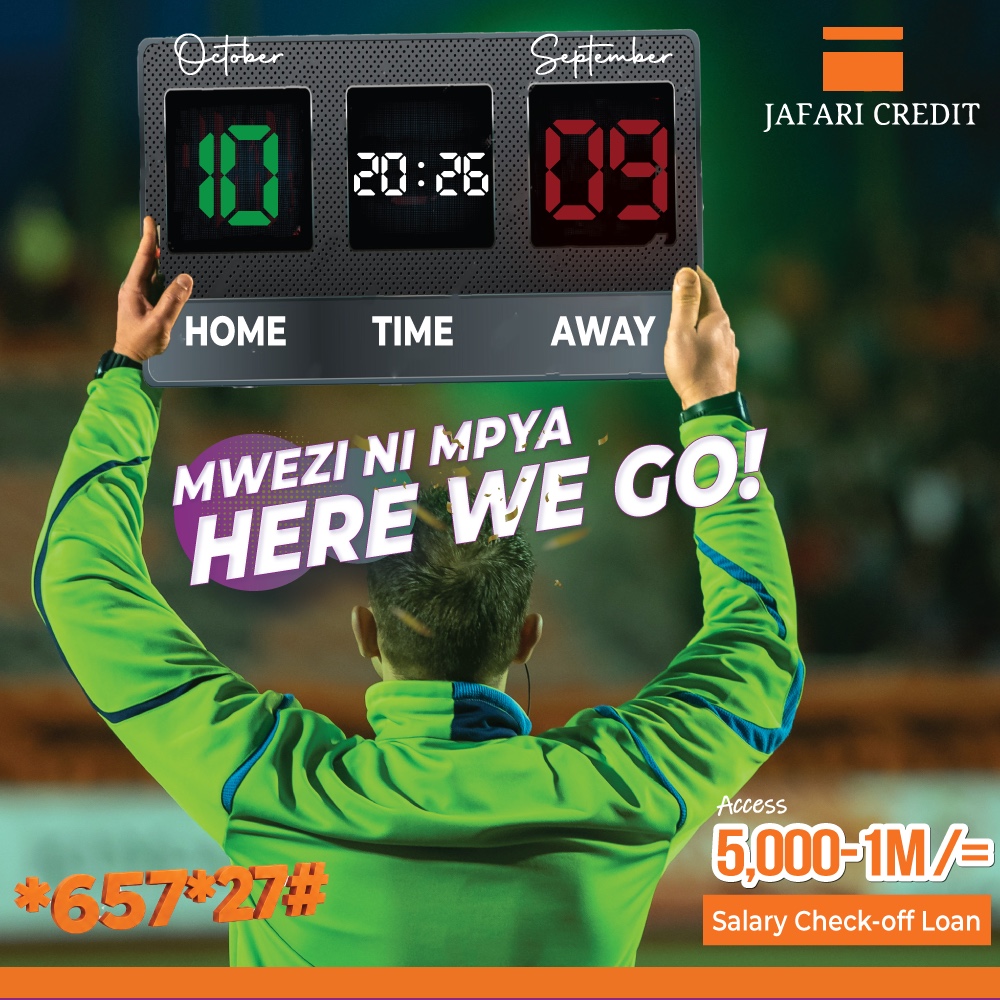 CreditJafari's tweet photo. Civil servant, whatever you’re planning for October, don’t let finances put you on the bench.

Simply dial *657*27# and get started.

📞 0709 007 900
💬 Ask Rafiki: https://t.co/Gw6mfwaIgJ

#JafariCredit #CivilServants #ChckOffLoans #Kenya https://t.co/5Q9moxerui