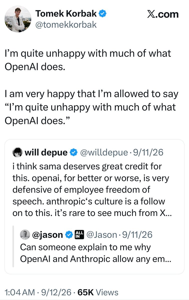 leahmcelrath's tweet photo. The three AI safety researchers at OpenAI who have left the company have all previously expressed concerns publicly. https://t.co/NxS4g6S5Ox
