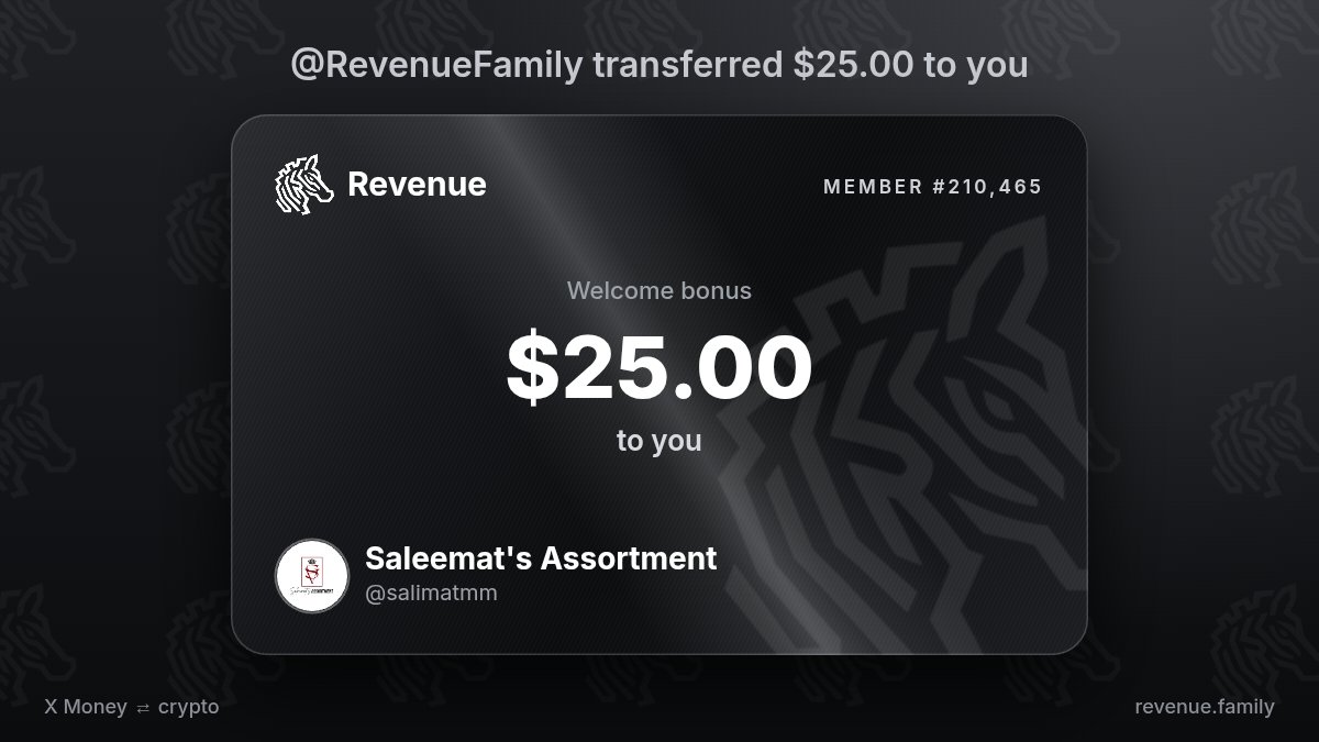 salimatmm's tweet photo. @RevenueFamily @RevenueFamily handed me $25.00 https://t.co/mlFnFlAyre