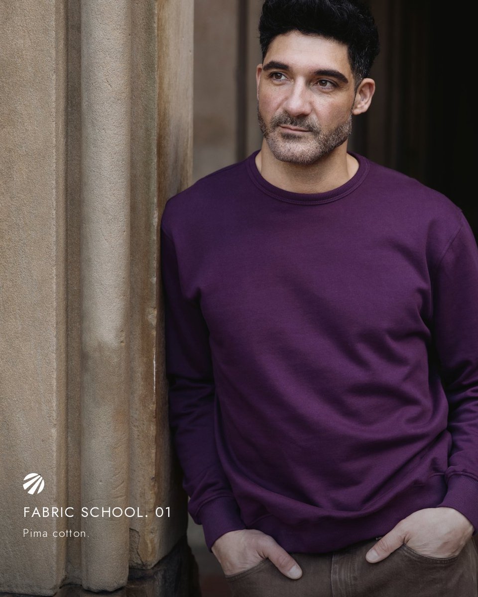 julymode_us's tweet photo. Fabric School, lesson one: Pima cotton, without the buzzwords.

Pima is a type of cotton. In The Pima Fleece, it’s the only fiber.
100% Pima cotton. 0% polyester.
280 GSM, with a brushed fleece interior.
A classic crew in a relaxed fit.

What should we cover next in Fabric School? Tell us below.
The Pima Fleece is at the link in bio.

#FabricSchool #PimaCotton #WearHealthy