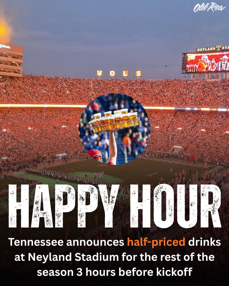 OldRowSports's tweet photo. Every school in America needs to follow the Vols’ lead https://t.co/AZz8HSp8sd
