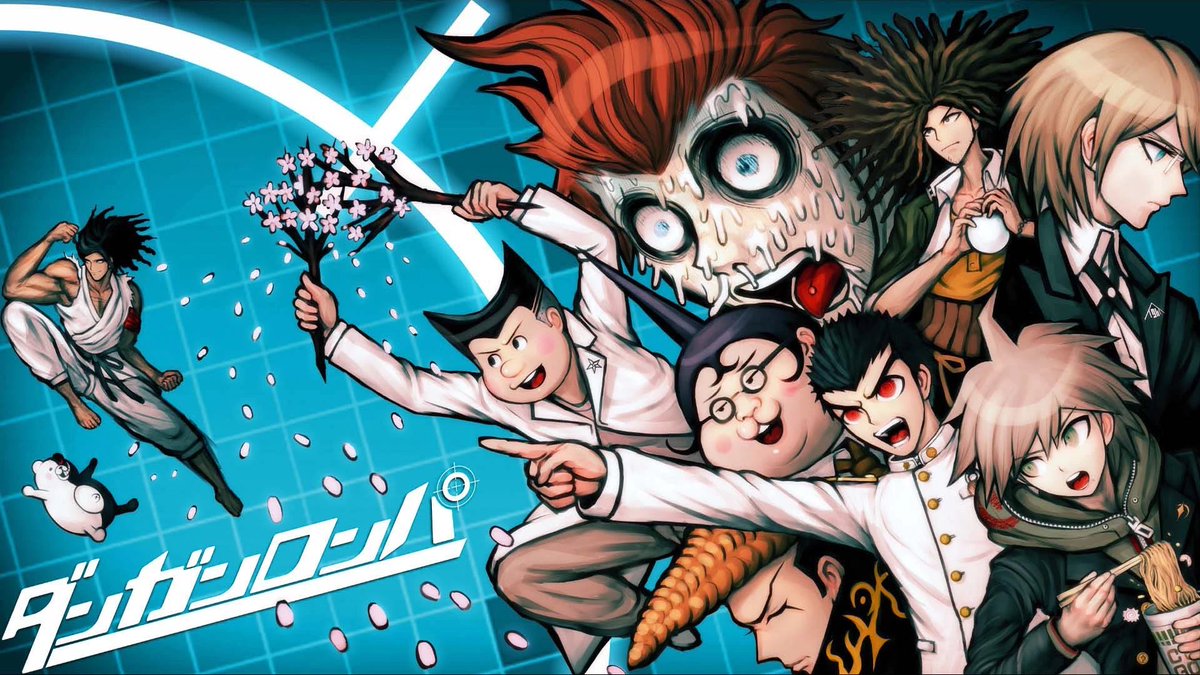 AtChiaPet's tweet photo. I love the similarities between these Danganronpa images but I find it funny how much the females (and chihiro) outshine the males here https://t.co/rWIaMPJwxa