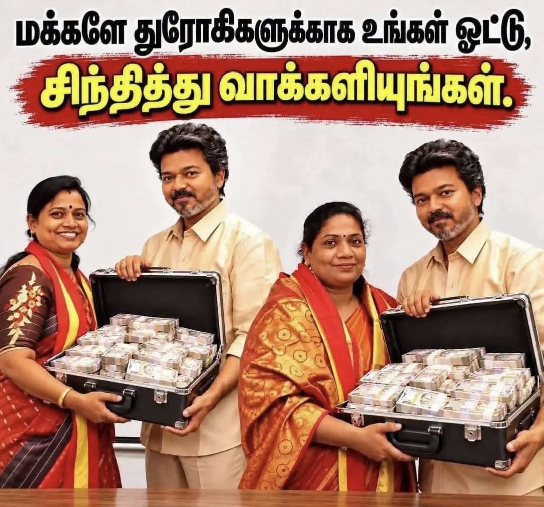 Riyashaishere's tweet photo. Pure political corruption at its worst. Trusted by the people, bought by TVK, n now asking for votes again,the shamelessness is unbelievable. Wasting public money after receiving crores sets a dangerous precedent for TN politics. Wish people teach these traitors a lesson? 🤬🤬 https://t.co/te7k4Kubo6