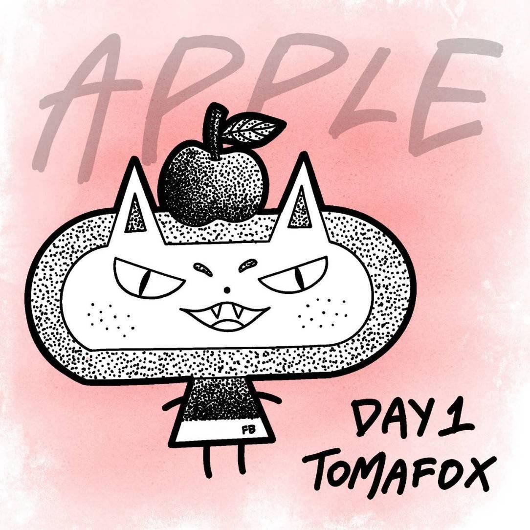 Pingpeww's tweet photo. Day1 : It's not Tomafox, it's Applefox 

#inktober2026day1
#inktober2026 
#inktober 
#tomafox #frocebook https://t.co/RhNTbdGlgZ