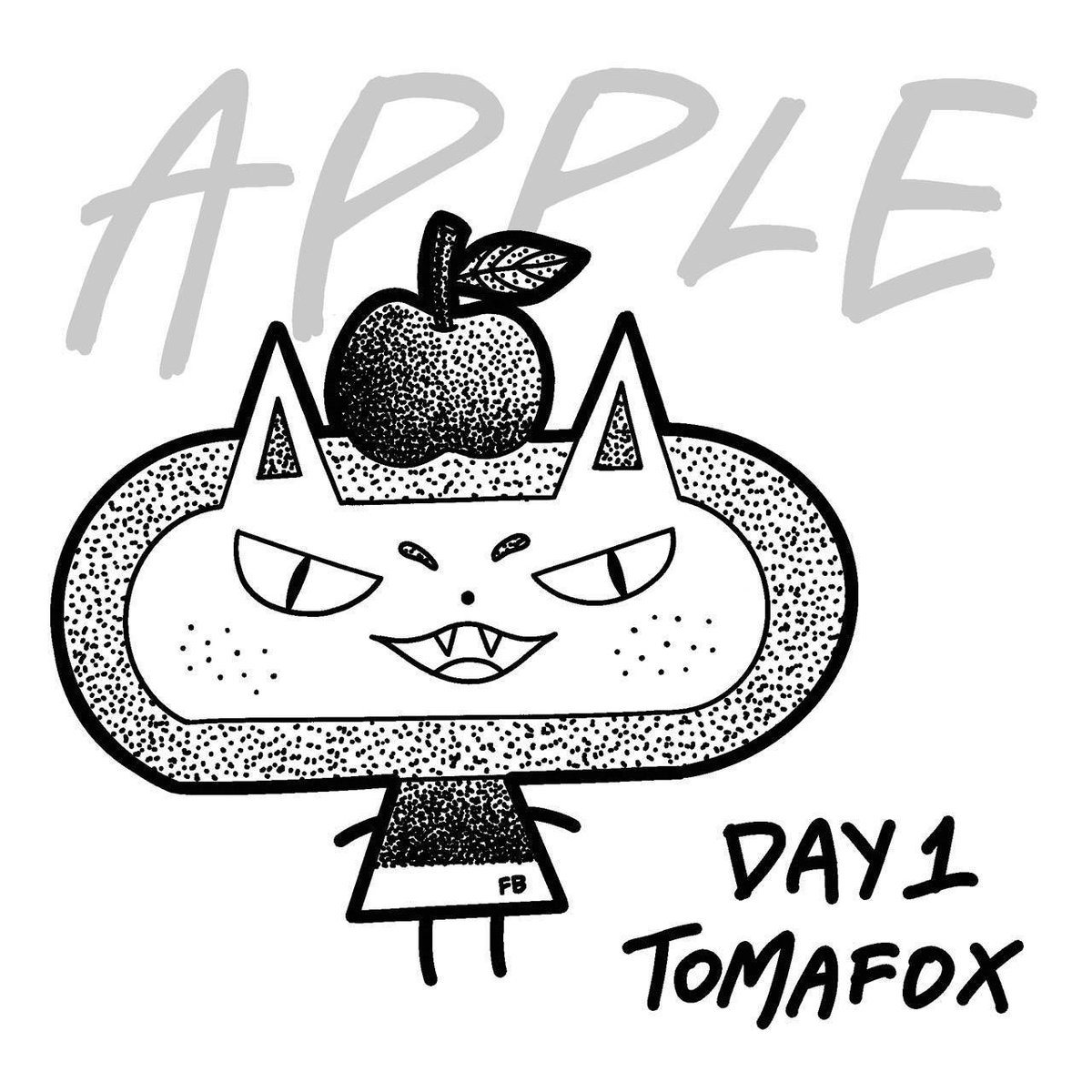 Pingpeww's tweet photo. Day1 : It's not Tomafox, it's Applefox 

#inktober2026day1
#inktober2026 
#inktober 
#tomafox #frocebook https://t.co/RhNTbdGlgZ