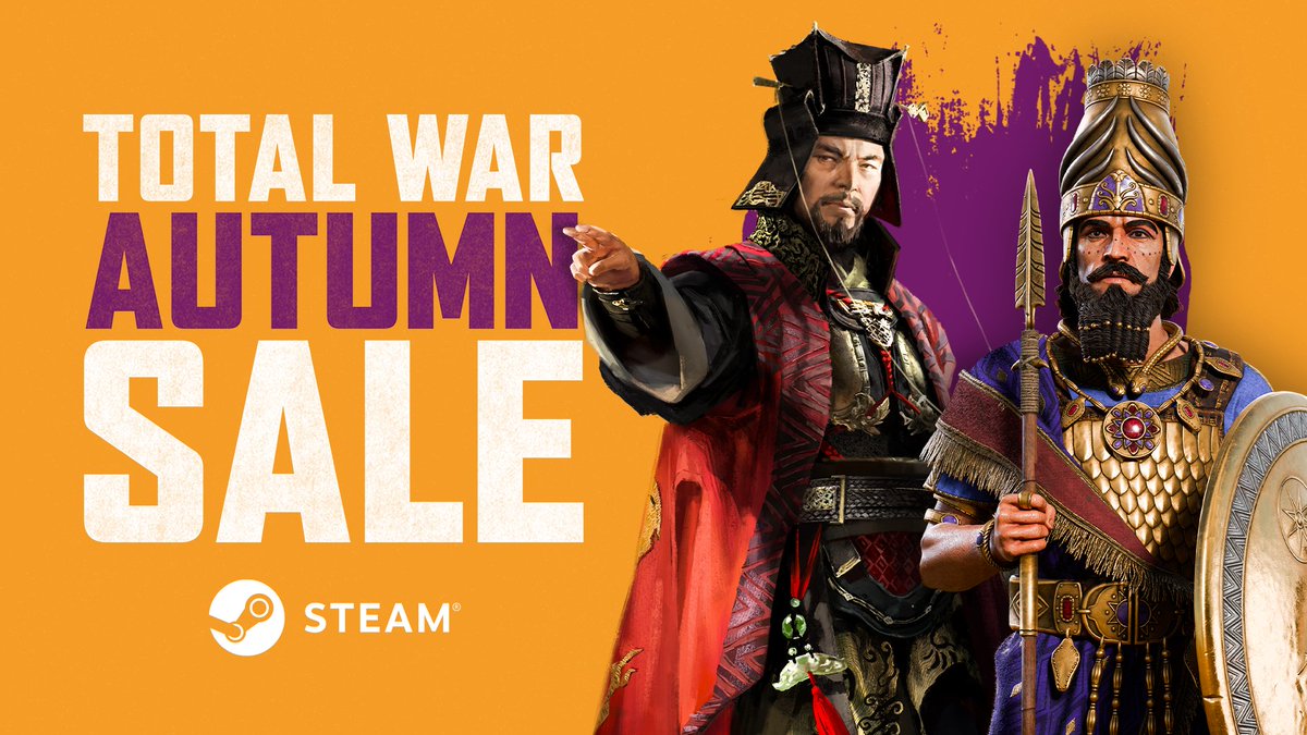 totalwar's tweet photo. Don’t miss out on the price fall! From today until the 15th of October, get up to 85% off a selection of Total War titles.

💰 https://t.co/N6sxFCmm6G https://t.co/o3ccKbIoqy
