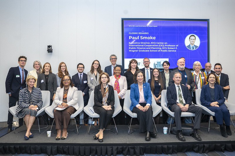 nyuCIC's tweet photo. 🎉 Thirty years of #NYUCIC, and a new chapter at @NYUWagner!

Last week, colleagues, partners, supporters, and friends gathered to celebrate CIC’s 30th anniversary, reflect on three decades at NYU Arts & Science, and welcome our new home at NYU Wagner.

🌍 “Local Governance for Global Impact” explored a question central to our work: how can international commitments translate into action that improves people’s lives? Connecting global ambitions with local priorities means listening to communities and bringing research and practical experience together.

🎙️ Thank you to our speakers:
🔹 Polly Trottenberg, Dean, @NYUWagner
🔹 @MelissaFleming, UN Under-Secretary-General for Global Communications
🔹 Maria Dimitriadou, @WorldBankGroup Special Representative to the UN and Head of Multilateral Affairs
🔹 @jan_vanzanen, Mayor of The Hague, and @MauricioRodasEC, former Mayor of Quito, for their video messages
🔹 @AnneWaiguru, Governor of Kirinyaga County, Kenya
🔹 Eugénie Birch, Professor and Co-Director of @PennIUR
🔹 Paul Smoke, CIC Executive Director and Professor at NYU Wagner

🤝 In his closing remarks, Paul highlighted the relationships behind CIC’s work: colleagues sharing knowledge, partners working across borders, and supporters who believe international cooperation can make a difference.

🙏 Thank you to everyone who celebrated with us, to our funders and partners, and to Dean Trottenberg and the Wagner community for the warm welcome. Here’s to CIC’s next chapter!

🌐 Explore our work: https://t.co/JIVIN9NNPs
📧 Stay connected: https://t.co/WPyd1LtccI

#InternationalCooperation #LocalGovernance #NYUWagner
