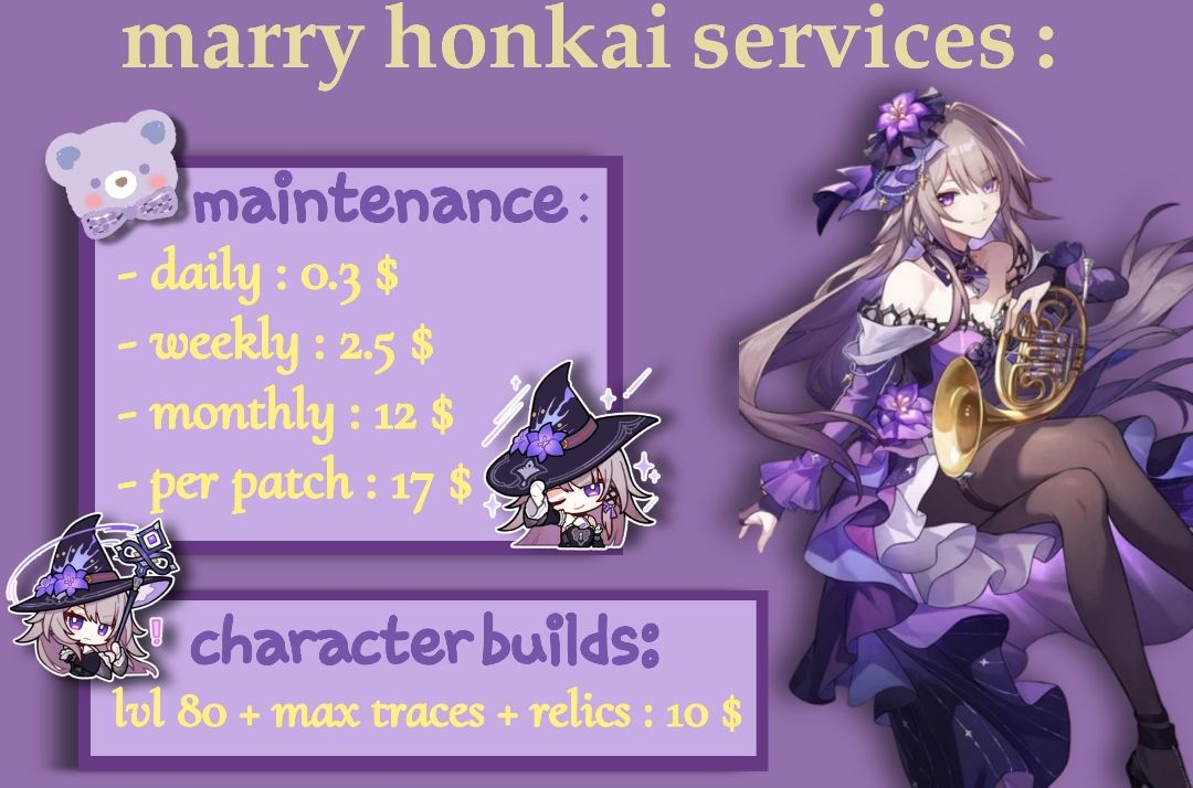 marryyill's tweet photo. hii i’m offering hsr pilot services for exploration, events and farming <3

 ✩ enjoy up to 40% discount for first-time clients . 

↺ &amp; ♡

#hsr #pilotingservices #promotwt #hsrpilot https://t.co/p3Nzud3PvX