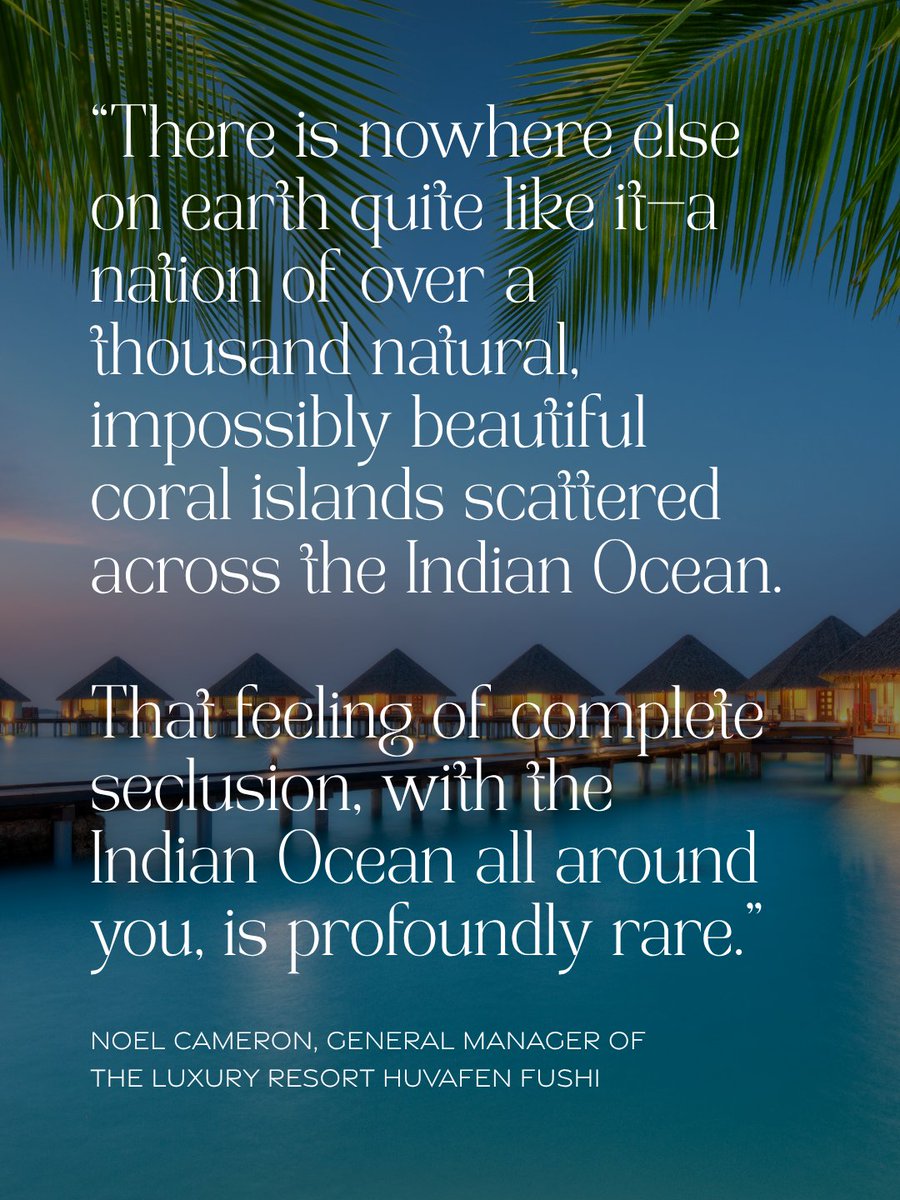 LuxuryTAmag's tweet photo. The overwater villa, the infinity pool and the breathtakingly blue lagoon made the Maldives the picture of luxury travel through the 2000s and 2010.

Read more about the iconic destination: https://t.co/MNHebY4WHM https://t.co/b6CAXd5UpB