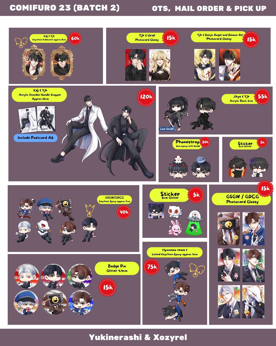 yukinerashi's tweet photo. (❤️+🔁 are appreciated) 
Hello 👋 #CF23 / #comifuro23 PO batch 02 now open! 
🗓️: 01 Oct - 10 Oct 2026
📌: Pick-up both days, Mail order, &amp; OTS 
🔗: https://t.co/n1gx1KzyDT
 
(1/3) ORV, GSGW/GDCG, HSR, Genshin, WuWa, LADS, DoD, ZZZero, S-class, LOTM, Arknights 
#cf23catalogue https://t.co/zO6sNESO88
