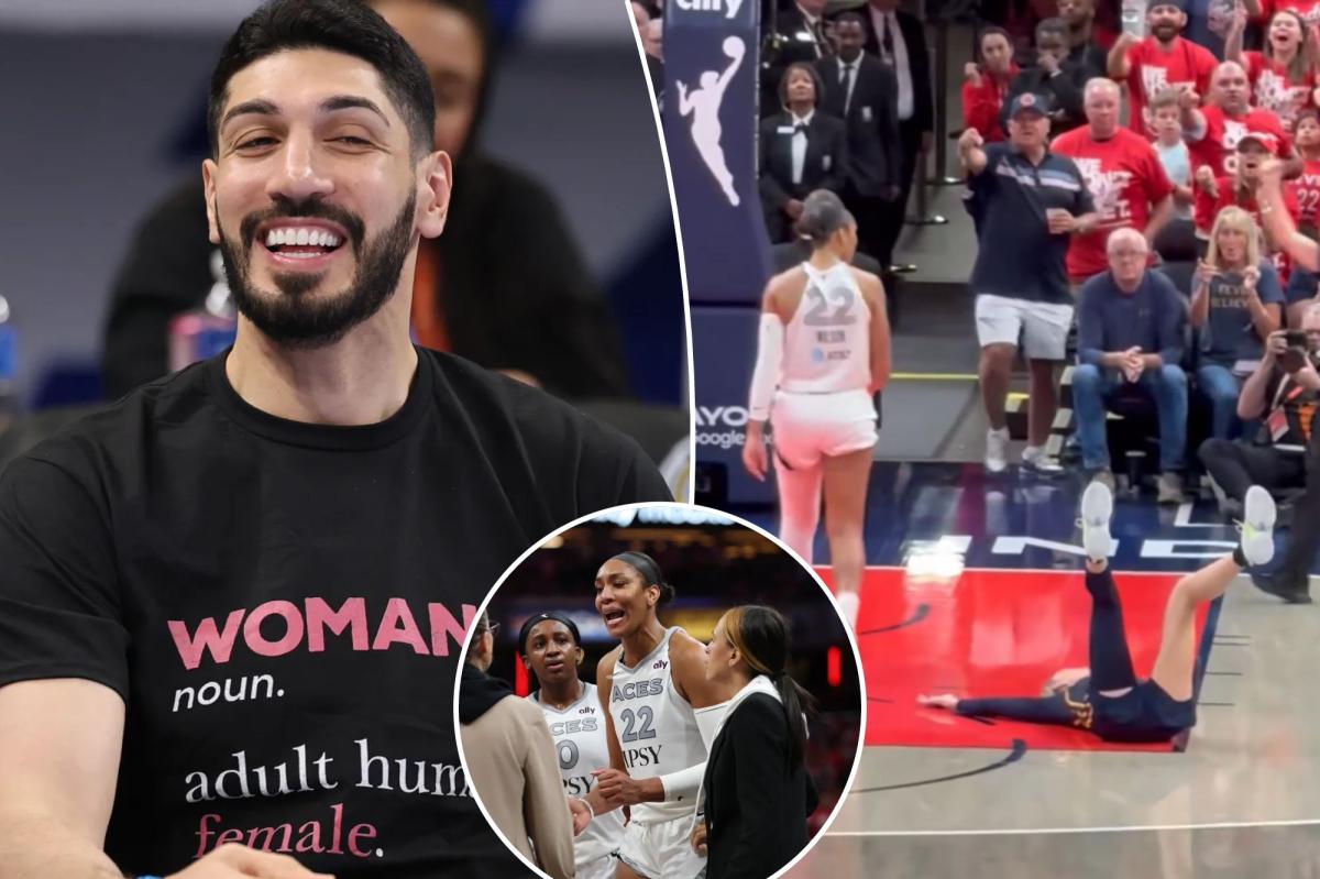 nypost's tweet photo. Enes Kanter calls for A'ja Wilson suspension after wild fan interaction, brings receipts https://t.co/uuQunvsCOK https://t.co/TMSaEPDl2o