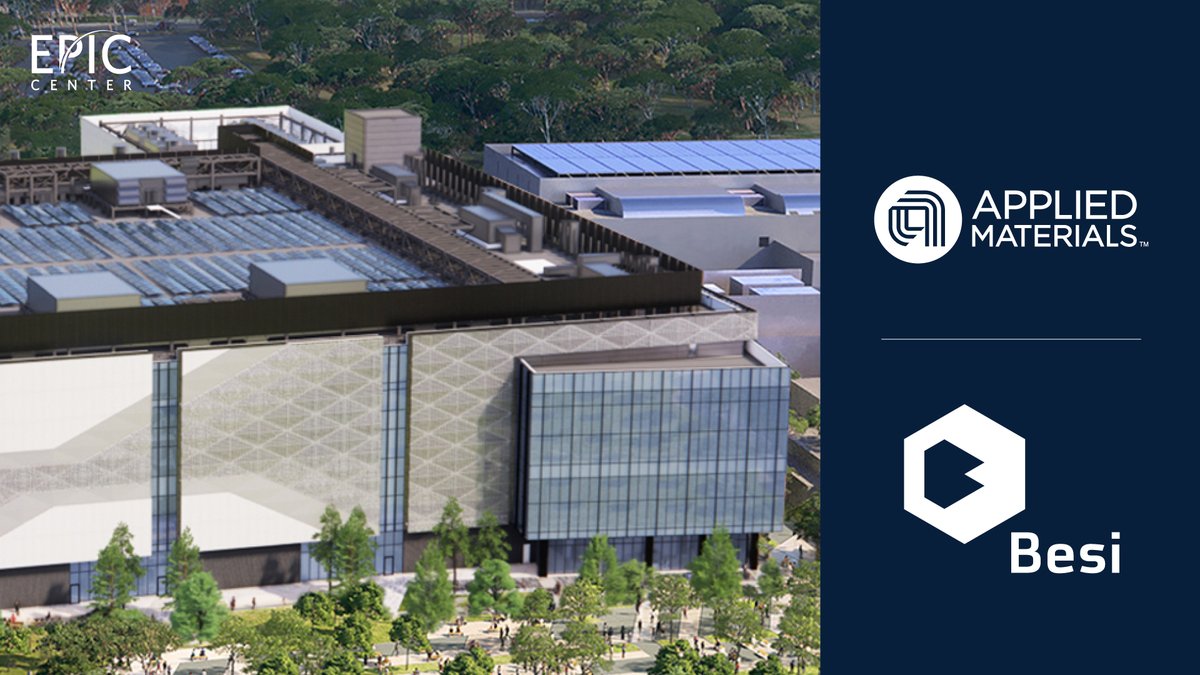 Applied4Tech's tweet photo. We're expanding our longstanding strategic partnership with BE Semiconductor Industries N.V. (Besi), as they join our EPIC Center as an Innovation Partner. The collaboration builds on our companies’ joint development program launched in 2020 and extends co-innovation beyond hybrid bonding into new interconnect architectures and applications supporting the semiconductor industry's AI-driven scaling roadmap.

“Besi has been a trusted partner since we began co-developing next-generation hybrid bonding solutions. With Besi joining EPIC as an Innovation Partner, we’re extending that collaboration across the interconnect technologies our customers need to scale AI systems. Bringing this work into Applied's EPIC Center gives both companies earlier visibility into where the roadmap is headed and lets us co-optimize the full packaging flow.” – Gary Dickerson, President and CEO of Applied Materials

Learn more: https://t.co/uO9kkGwetc