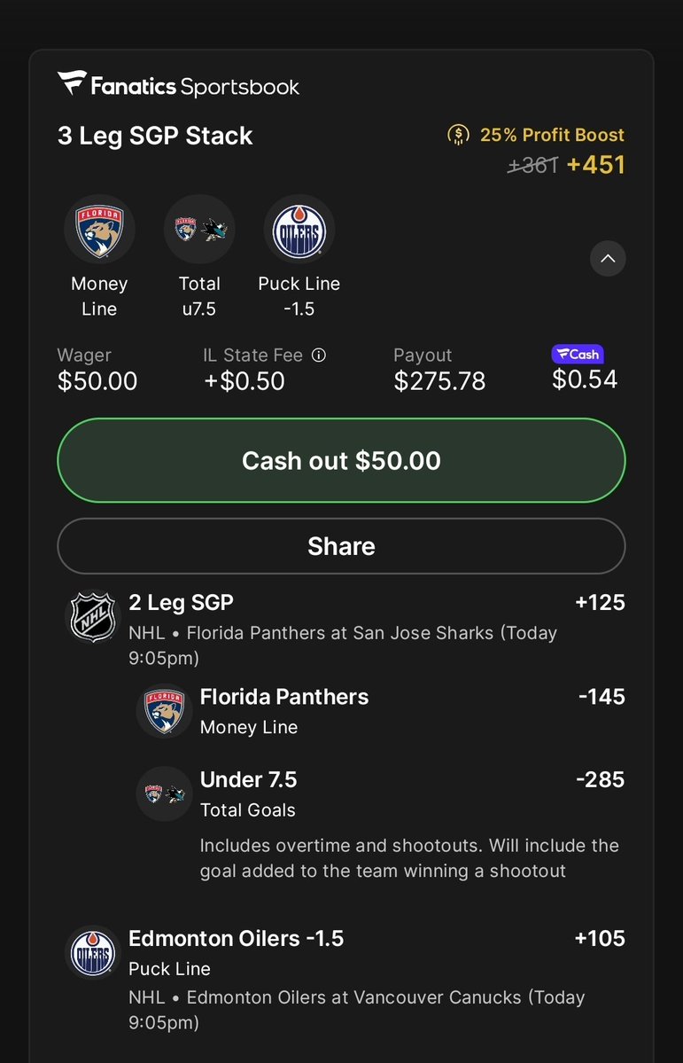 TheBirdHouseEV's tweet photo. Fanatics hockey 🏒 

📊 **EV Calculator**
🎯 Fair Odds: `+396` 
📈 EV: `11.29%`
💰 QK: `0.62u`

🔗👇

https://t.co/oswcl7K8L0 https://t.co/i1KyCVWwKc