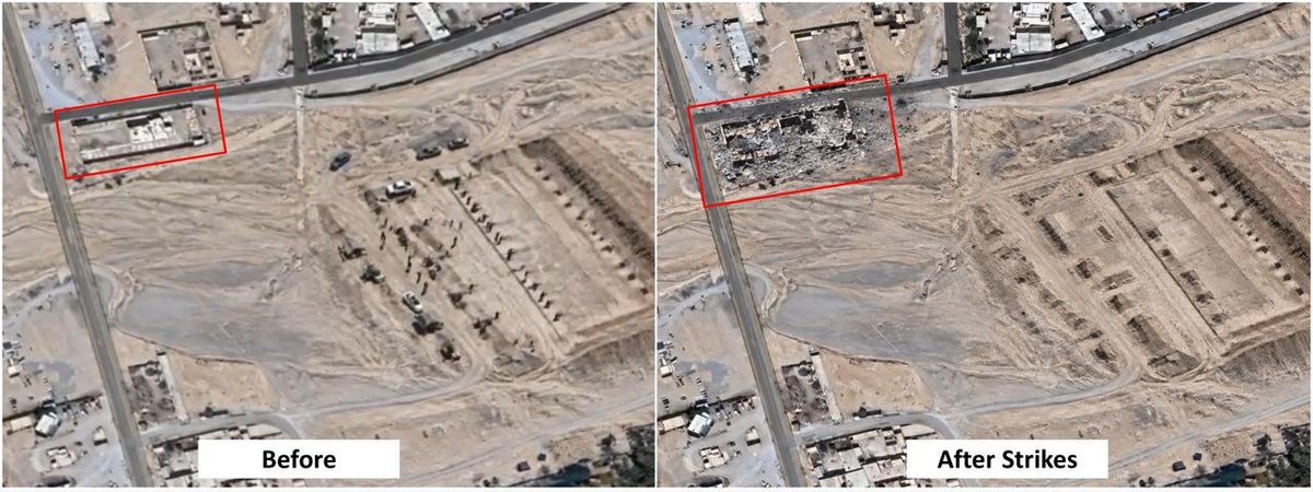 War_Analysts's tweet photo. "BEFORE and AFTER" picture of the precision strikes in Helmand, Afghanistan which successfully destroyed a BLA training center. https://t.co/jloHUnWAZH